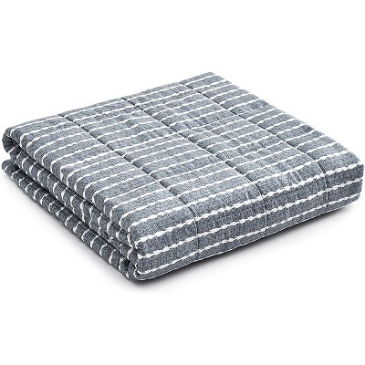 YnM Original Cotton 15 LB 7 Layer Glass Bead Weighted Blanket for Therapeutic Stress Relief