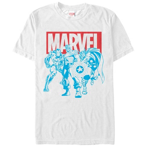 Men's Marvel Avengers T-shirt - White - Medium :