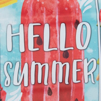 Hello Summer Popsicle and Watermelon Outdoor Garden Flag