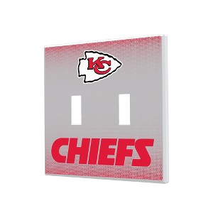 NFL AFC Teams Linen Hidden-Screw Light Switch Plate for Double Toggle - 1 of 4