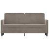 vidaXL 2-seater Sofa Light Gray Velvet (100% polyester), Metal, Plywood - 2 of 4