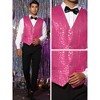 INSPIRE CHIC Men's V-Neck Sleeveless Party Shiny Sequin Vest - 4 of 4