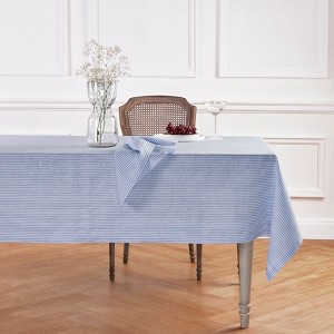 Solino Home Striped Linen Tablecloth | Narrow Stripe - 1 of 4