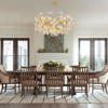 CityFurn Modern 48'' Gold Tree Branches Chandeliers Round Ceramic Ginkgo Leaf Pendant Light - 2 of 4