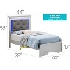 Passion Furniture Lorana and Twin Panel Beds - 4 of 4