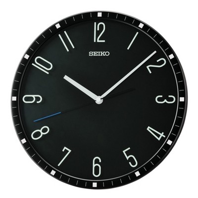 Seiko 12" Derby Wall Clock, Black