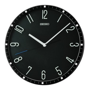 Seiko 12" Derby Wall Clock, Black - 1 of 2