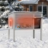 Sevobal Pet Crates and Houses, High Leg Warm Cat House with Weatherproof Roof, Durable Crate for Outdoor or Indoor, Gray, 35.4"*21.6"*32.3" - 2 of 4