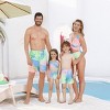 PATPAT Family Matching Swimwear Set Mommy and Me Cutout Tie-dye One-Piece Swimsuits Swim Trunks Shorts - 2 of 4