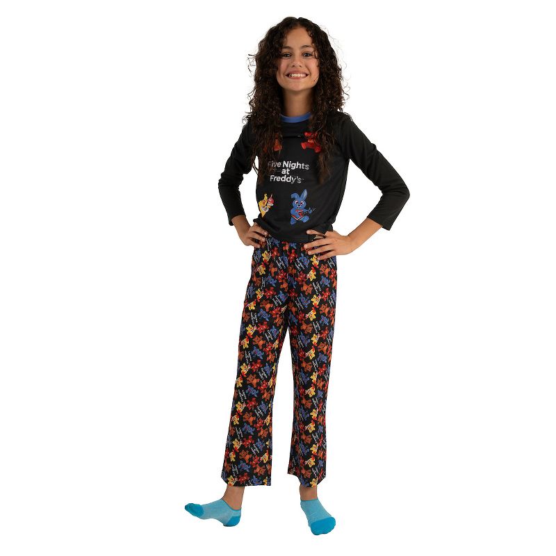 Youth Five Nights at Freddy's 2-Piece Sleepwear Set with Long-Sleeve Shirt and Pajama Sleep Pants, 2 of 5