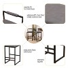 NicBex PU Bar Stools Set of 2,Counter Height Bar Stools with Backrest,Island Chairs with Metal Legs,Bar Chairs for Home Bar & Dining - 4 of 4