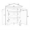 LunaLulinlk White Triangle Bathroom Storage Cabinet with Adjustable Shelves, Freestanding Floor Cabinet - 4 of 4