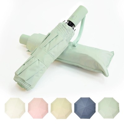 Travel Umbrellas for Rain Automatic Folding Sun Umbrella for Walking Waterproof Windproof Umbrellas for Women and Men, Green