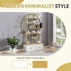 70.8" Round Bookshelf with Steel Frame and 2 Drawers,5-Tier Open Display Bookcase with Anti-Tip Design for Living Room or Office-Baofuwish - 3 of 4