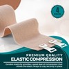 MEDca Elastic Compression Bandage Wrap – 2", 3", 4", 6" x 5 Ft with 4 Extra Hooks, Athletic First Aid Stretch Wraps for Sprains (Pack of 4) - 2 of 4
