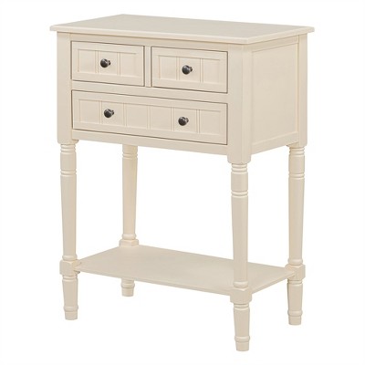 Narrow Console Table, Accent Entryway Table with 3 Drawers, 2 Tier Behind Couch Table, Sofa Foyer Table for Living Room Hallway Entryway