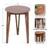 Kate and Laurel Kershaw Round Side Table, 16x16x22, Walnut Brown - 2 of 4