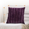 Cheer Collection Luxurious Faux Fur Throw Pillows Set of 2 - Purple (18" x 18") - 4 of 4