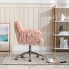 CAVINAS Adjustable Office Chair, Modern Faux Fur Home Office Desk Chairs, Fluffy Chair for Girls, Makeup Vanity Chair - 3 of 4