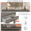 NicBex 3 Drawers Console Table with 1 Open Shelf,Entryway Table with Storage Space,Modern Couch Table for Living Room,Gray - 4 of 4