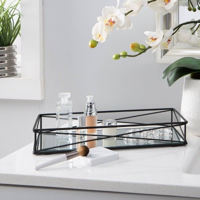 Matte Black Elegance Over-the-Tank Vanity Tray
