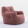 Bean Bag Chair, Teddy Fabric Ultra Soft Bean Bag Lazy Sofa, High Density Foam Padded Modern Accent Chair, Comfortable Cozy Beanbag Chair - 4 of 4