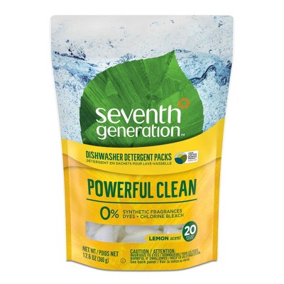 Seventh Generation Auto Dishwasher Detergent Packs - Lemon - 20ct