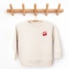 Cherry Hearts Pink Bow Patchwork Print - Toddler Graphic Sweatshirt - 2 of 3