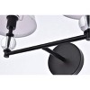 Elegant Lighting Bethany 2 lights bath sconce in black with white fabric shade - 4 of 4