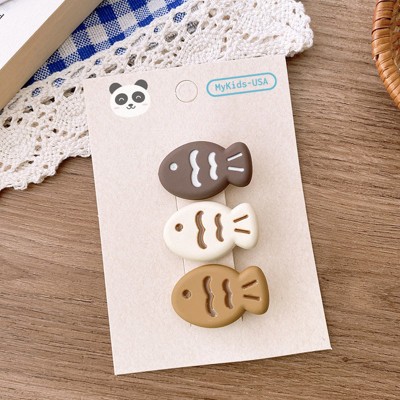 MyKids-USA Cute Cartoon Tri-Colored Taiyaki Hair Clip: Adorable Hair Accessory For Children And Teens