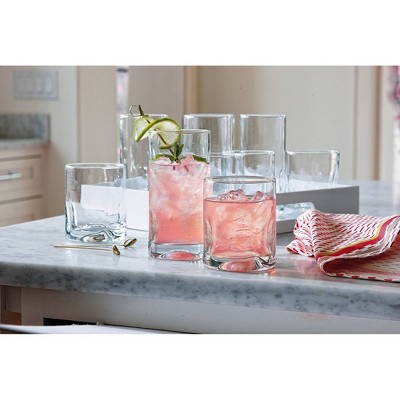 12oz Glass Tremont Short Faceted Tumbler - Threshold™