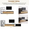 TIRAMISUBEST Modern Two-Tone TV Stand with Bookshelf, Media Console Set with Storage Cabinets and Sliding Tabletop - 4 of 4