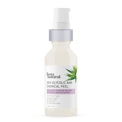 InstaNatural 30% Glycolic AHA Chemical Facial Peel – 1 fl oz