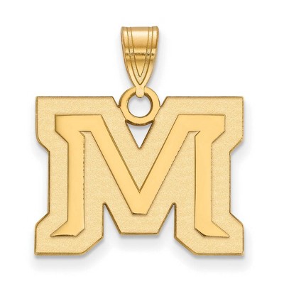 Black Bow Jewelry 14k Yellow Gold Montana State Bobcats NCAA Medium Pendant