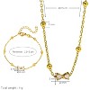 Women's Gold Titanium Steel Necklace and Bracelet Set - Simple & Elegant - 4 of 4