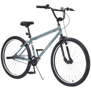 Gulches 26 Inch Freestyle Bike for Teens Ages 14 Plus Boys Girls Steel Frame Single Speed 2 Pegs Aluminum Rims Dual Brakes Blue - 1 of 4