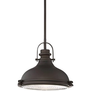 Possini Euro Design Verndale Bronze Mini Pendant Light 11 1/2" Wide Rustic Farmhouse Dome Shade Fixture for Dining Room House Foyer Kitchen Bedroom - 1 of 4