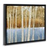 Stupell Industries Birch Tree Lake Blue Brown Floating Frame Canvas Art - 2 of 4