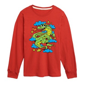 Boys' - Instant Message - I'm A Dragon In The Clouds Long Sleeve Graphic T-Shirt - 1 of 4