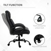 TiramisuBest 400lbs Black Faux Leather Executive Chair, Wide Seat, Adjustable Height - 4 of 4