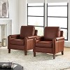 Hellmuth Genuine Leather Armchair Set of 2  with Removable Cushion
and Nailhead Trims| HULALA HOME - 2 of 4