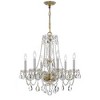 Crystorama Lighting Traditional Crystal 6 - Light Chandelier in  Polished Brass - 3 of 4