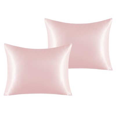 2 Pack Satin Pillowcases for Hair and Skin, Luxurious and Silky Pillow Cases with Envelope Closure - NTBAY