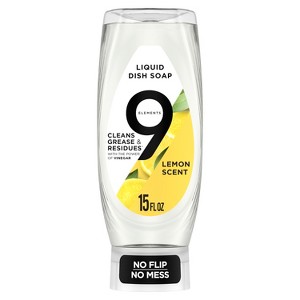 9 Elements EZ Squeeze Dish Soap, Lemon Scent, 15 oz Bottle - 1 of 1
