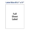 Avery Full-Sheet Vibrant Color-Printing Labels 8 1/2 x 11 Matte White 20/Pack 8255 - 4 of 4