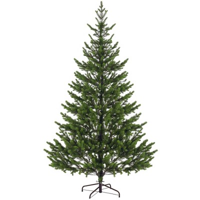 HOMCOM 7.5ft Artificial Sparse Christmas Tree with Steel Stand and 2901 Tips for Home Office Holiday