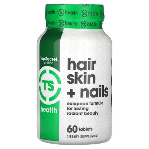 Top Secret Nutrition Health, Hair Skin + Nails, 60 Tablets - 1 of 2