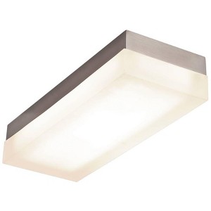 dweLED Dice 14" Wide Brushed Nickel Rectangular LED Ceiling Light - 1 of 2
