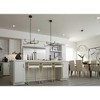 Progress Lighting Pivot 6-Light LED Modern Chandelier, Satin White Frosted Lens, Matte Black Steel, Canopy Included - 3 of 4