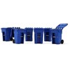 Set of 6 Blue Garbage Trash Bin Containers Replica 1/34 Models by First Gear - 2 of 3